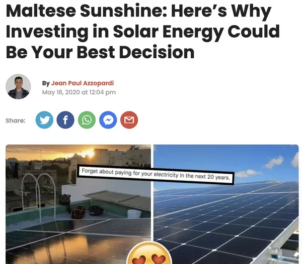 Solar energy Malta