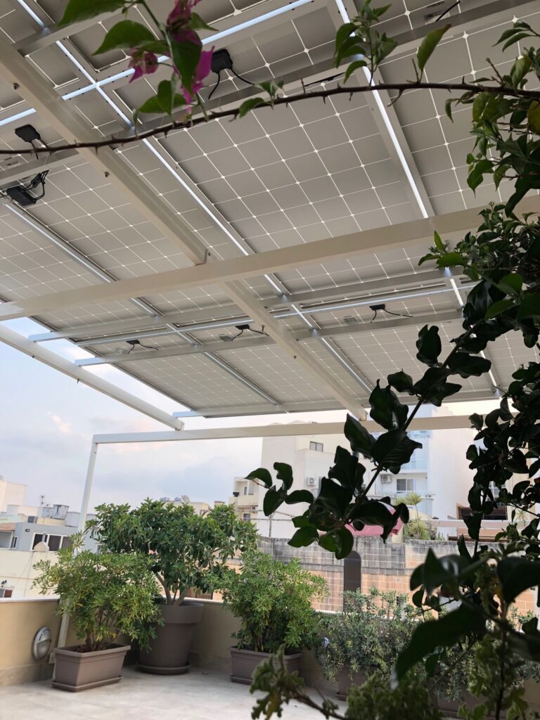 View of Solar panels for penthouses in Malta - Virtue Solaris